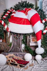 santa claus on a door