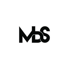 mbs letter original monogram logo design