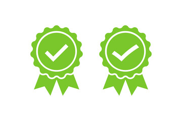 Approved certificate icon isolated on white background.Vector illustration isolated on white background.