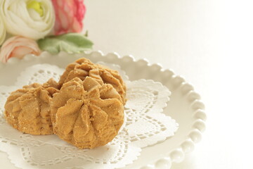 homemade coffee cookie for delicious confectionery food image