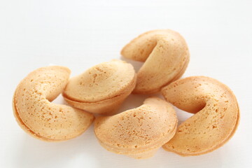 Homemade fortune cookie for Chinese confectionery food image