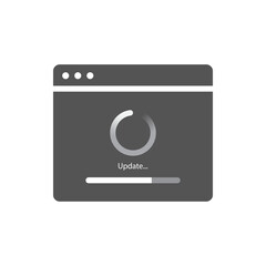 Website update line icon. Web browser symbol concept isolated on white background. Vector illustration