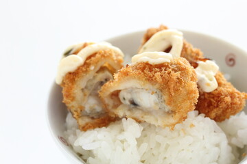 Japanese style fried breadcrumbs and oysters 