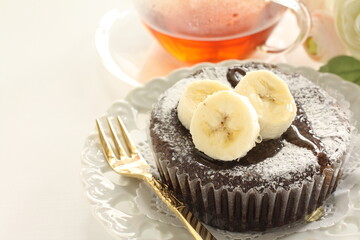 Homemade banana cake for gourmet comfort dessert