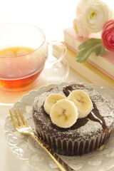 Homemade banana cake for gourmet comfort dessert