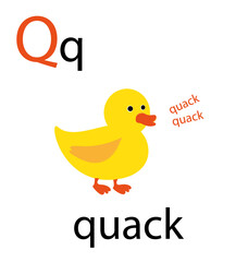 Cute and colorful alphabet letter with illustrations and words printable sheet. Printable flash card for kids education	