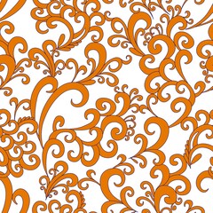Paisley seamless pattern in ethnic style. Abstract vintage pattern with decorative elements, vector pattern in Oriental style..