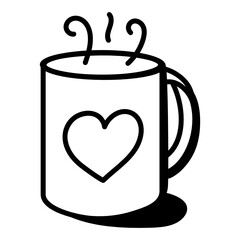 
A mothers day coffee hand drawn icon design 

