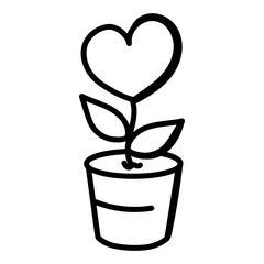 
A love plant doodle icon download

