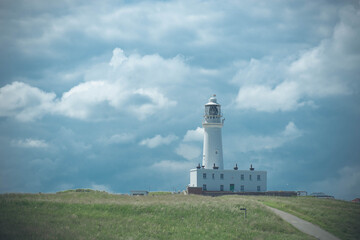 Fototapeta na wymiar flamborough lighthouse