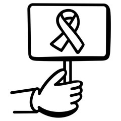 
Very well designed doodle icon of autism awareness board 

