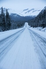 Winter in Banff National Park in Canadian Rocky Mountains