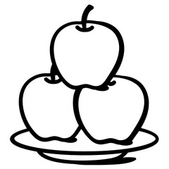 
Doodle design icon of apples 

