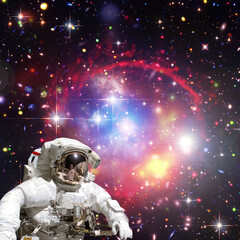 Plakat Astronaut posing. The elements of this image furnished by NASA.