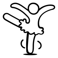 
A modern style icon of dancing guy 

