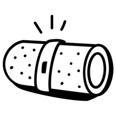 
Stage light icon in doodle design, spotlight vector 

