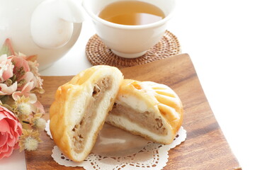 Chinese food, deep fried pork bun for yum cha dumpling