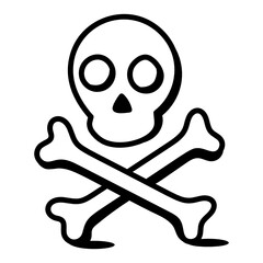 
Creative doodle style icon of danger 

