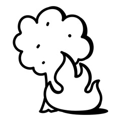 
Download this hand drawn premium icon of forest fire 

