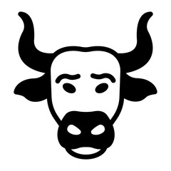 
Taurus glyph icon in premium graphics download

