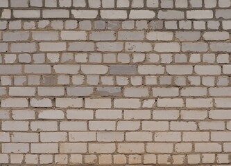 White textured brick wall. The exterior of the building. High quality photo