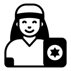 
Download tarot reading woman in glyph icon 

