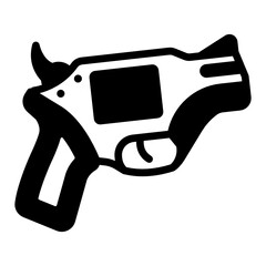 
Well designed glyph line style icon of  handgun