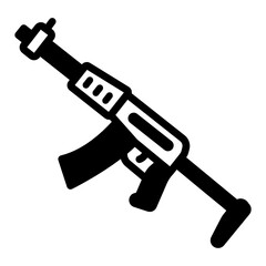 
Well designed glyph line style icon of  handgun