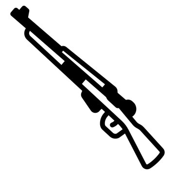 
Well designed glyph line style icon of  handgun