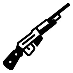 
Well designed glyph line style icon of  handgun