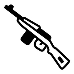 
Well designed glyph line style icon of  handgun