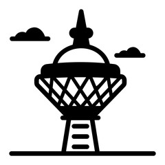 
A milad tower in tehran, glyph icon download

