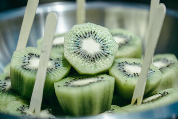 kiwi fruit on a plate