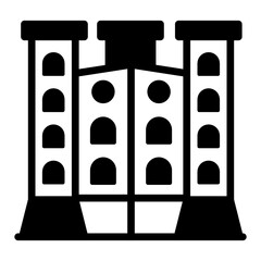 Fototapeta premium A united kingdom tower also known as broadway tower, glyph icon