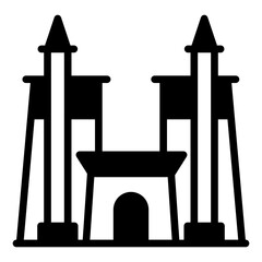 
Beautifully designed filled icon of luxor temple 

