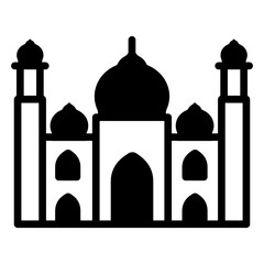 
Well designed glyph icon of badshahi mosque 

