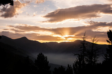 Summer landscape in La Cerdanya, Pyrenees, Spain