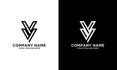 VV creative elegant Monogram. Premium Business logo icon. White color on black background