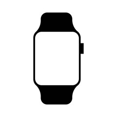 Device, smart watch gadget or time solid black icon. Trendy flat style isolated symbol, for: minimalistic, illustration, outline, logo, mobile, app, emblem, design, web, site, ui, ux. Vector EPS 10