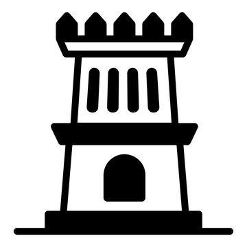 
A burj nahar mall architecture glyph icon design 

