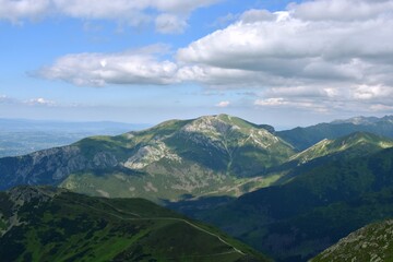Fototapeta premium High and Western Tatras, National Park, hiking trails, mountains in Slovakia,