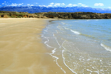 Sandy beach Livacina on Island Rab in Croatia