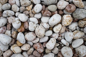 Natural background. Stones close-up, top view.