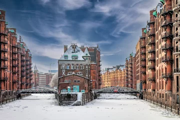 Speicherstadt Hamburg Winter Schnee © Blickfang