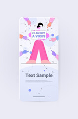 stop asian hate campaign surrounded by fingers girl being bullied campaign against racism support during coronavirus