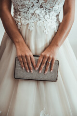 bride with bag