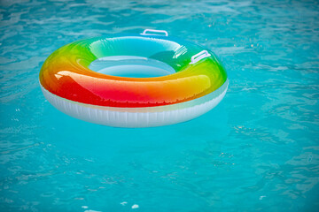 Life save on water. Help for drowning person. Safety rubber circle. Help concept.