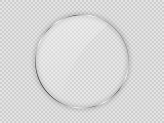 Glass plate in circle frame
