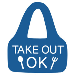 Obraz premium TAKE OUT OKマーク
