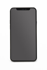 Smartphone with blank black screen innovative future technology